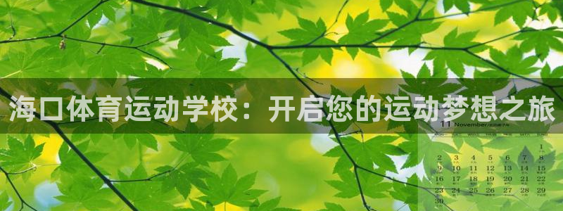 J9官方正版app娱乐下载：海口体育运动学校：开启您的运动梦